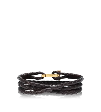 Braided Leather T Bracelet