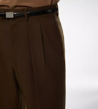 Broken Twill Double Pleat Pant