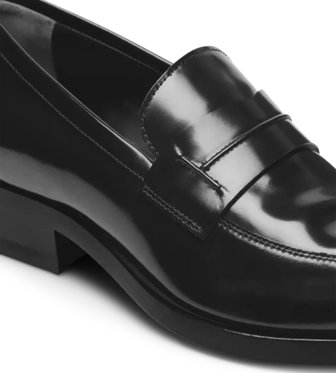 Brushed Leather Eva Loafer