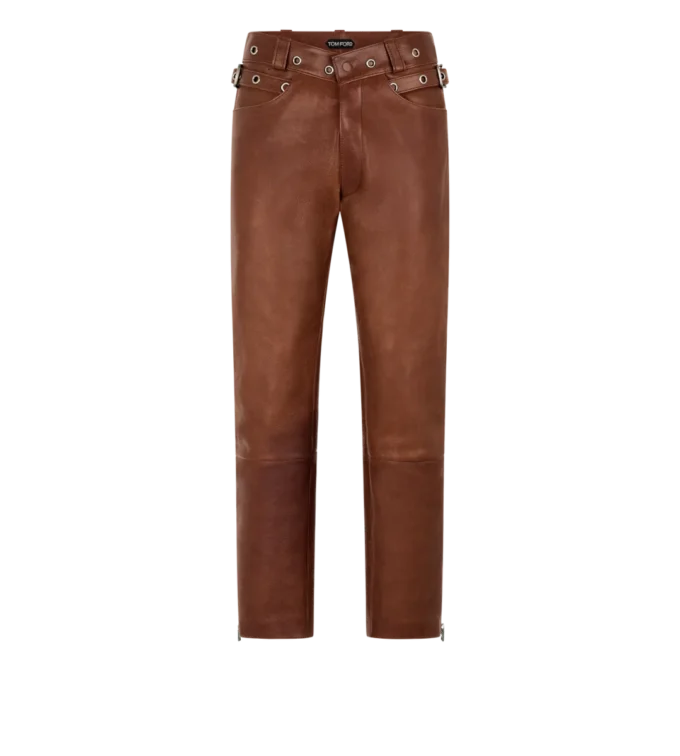 Buffalo Grain Leather Biker Pant