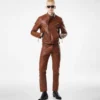 Buffalo Grain Leather Biker Pant