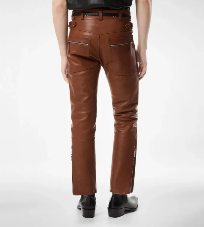 Buffalo Grain Leather Biker Pant