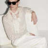 Crepe De Chine Paisley Print Fluid Fit Shirt