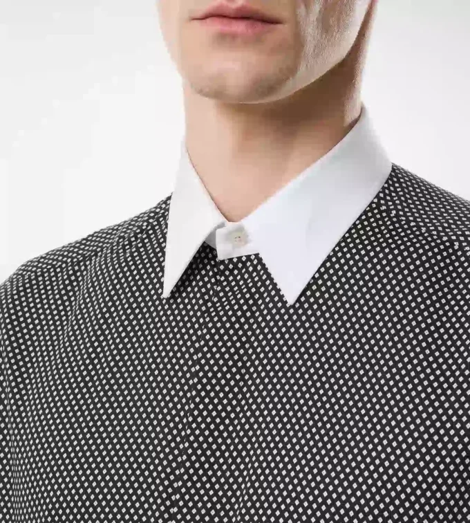 Diamond Print Cotton Classic Fit Shirt