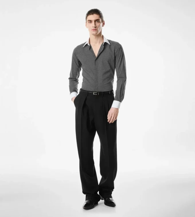 Diamond Print Cotton Classic Fit Shirt