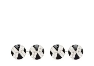 Diamond Round Cufflinks