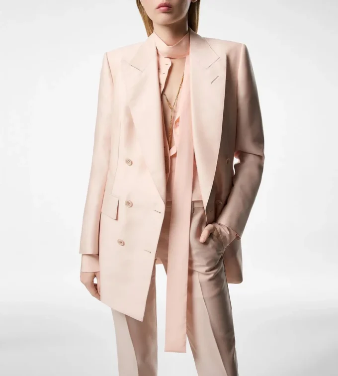 Double Breasted Peak Lapel Jacket
