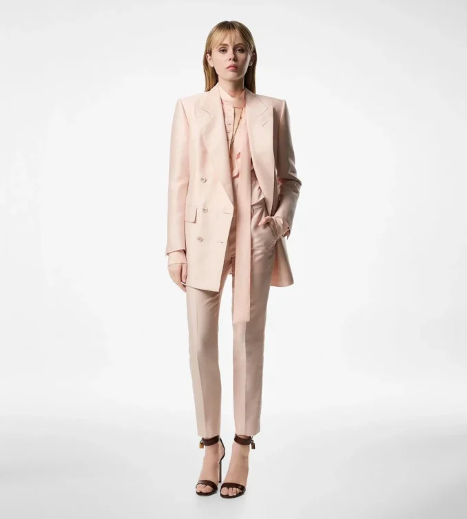 Double Breasted Peak Lapel Jacket