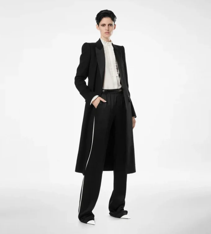Silk Crepe De Chine Shirt with Plisse Details