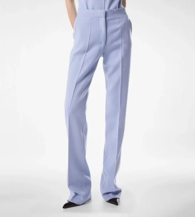 Double Face Light Wool Tailored Straight Pants