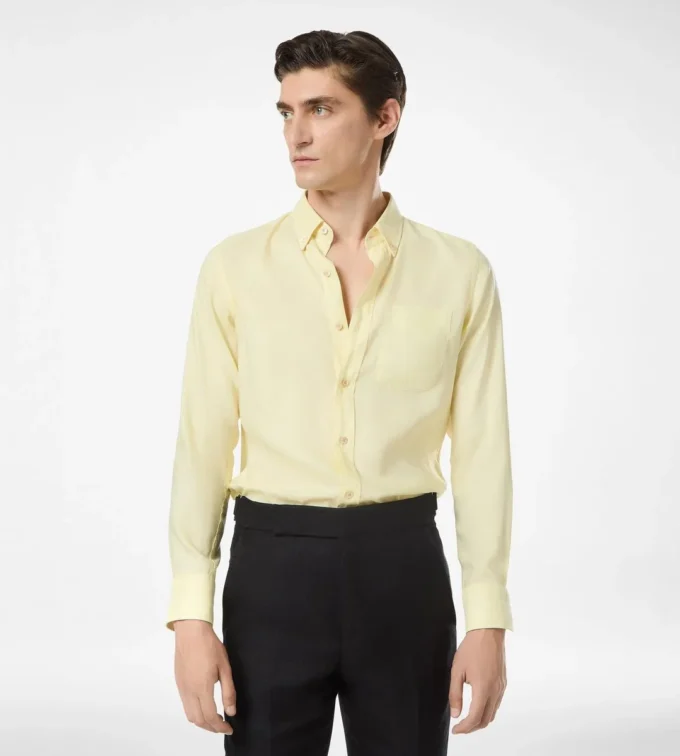 Fluid Gabardine Slim Fit Shirt