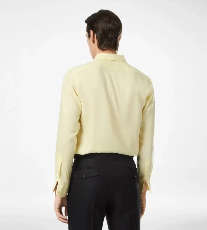 Fluid Gabardine Slim Fit Shirt