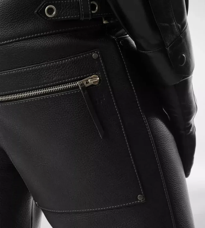 Grain Leather Biker Pant Grain Leather Biker Pant