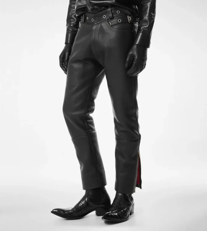 Grain Leather Biker Pant Grain Leather Biker Pant
