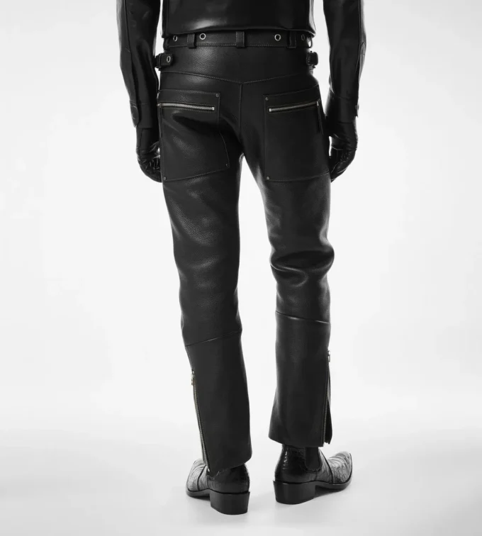 Grain Leather Biker Pant Grain Leather Biker Pant