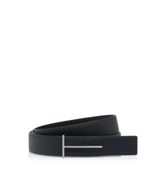Grain Leather Slim T Reversible Belt Grain Leather Slim T Reversible Belt