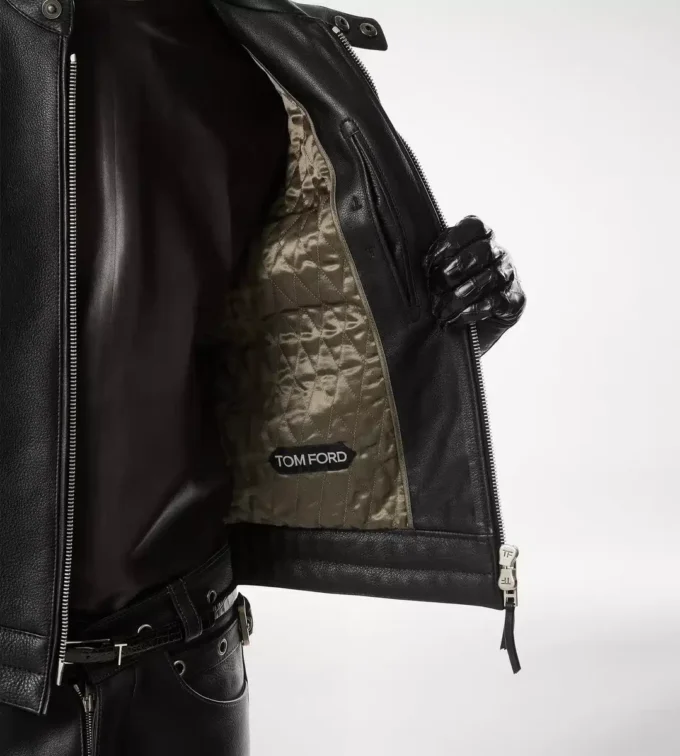 Grain Leather Zip Biker Grain Leather Zip Biker