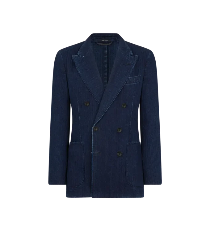 Indigo Herringbone Jacket