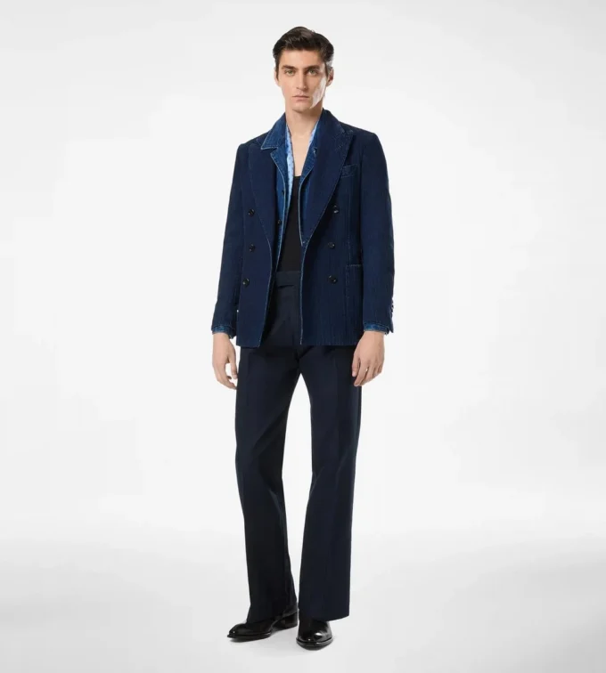 Indigo Herringbone Jacket