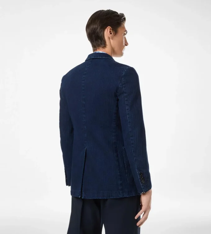 Indigo Herringbone Jacket
