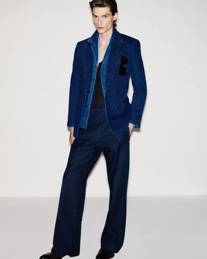 Indigo Herringbone Jacket