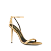 Laminated Nappa Leather Padlock Pointy Naked Sandal