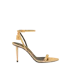 Laminated Nappa Leather Padlock Pointy Naked Sandal 85Mm