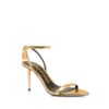 Laminated Nappa Leather Padlock Pointy Naked Sandal 85Mm