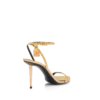 Laminated Nappa Leather Padlock Pointy Naked Sandal 85Mm