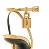 Laminated Nappa Leather Padlock Pointy Naked Sandal 85Mm