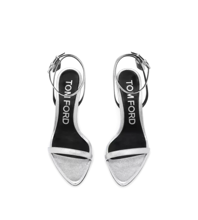 Laminated Nappa Leather Padlock Sandal