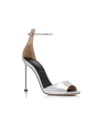 Laminated Printed Tejus Spire Ankle Strap Sandal