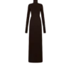 Long Open Turtleneck Cashmere Dress