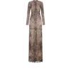 Long Sleeve Mock Neck Evening Dress