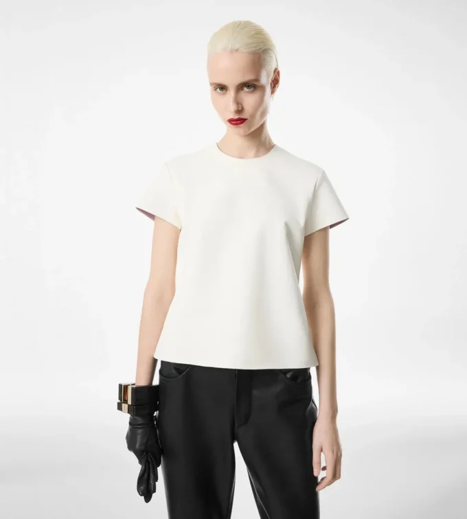 Nappa Lux and Washed Duchesse T-Shirt