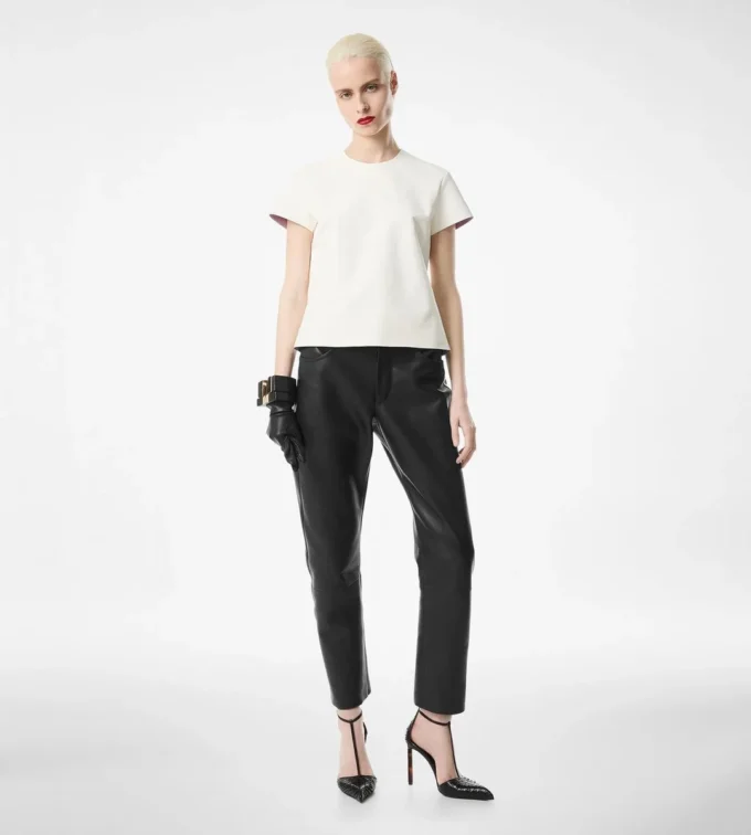 Nappa Lux and Washed Duchesse T-Shirt
