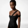 One Shoulder Twist Front Cocktail Dress