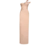 One Shoulder Twist Front Evening Dress