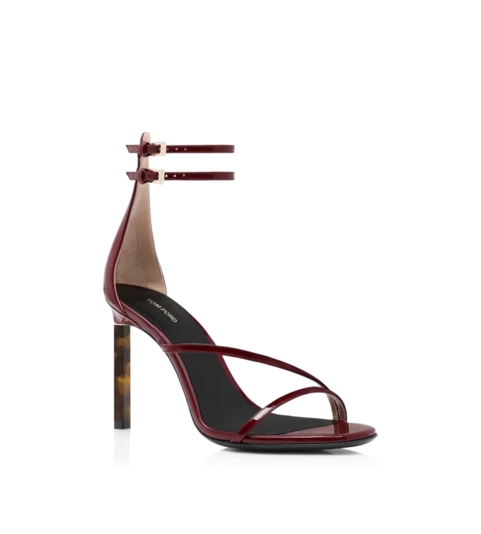 Patent Leather Ankle Strap Sandal