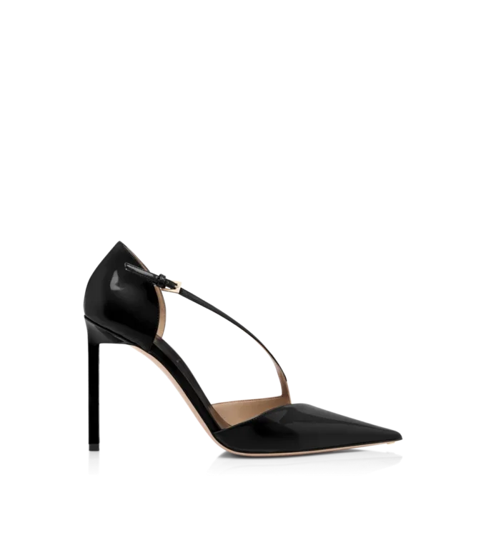 Patent Leather Asymmetric Pump