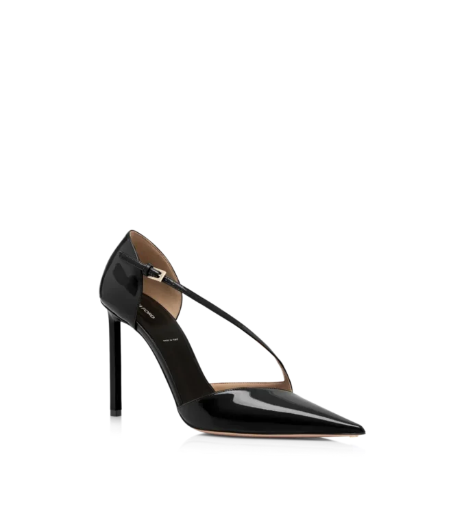 Patent Leather Asymmetric Pump