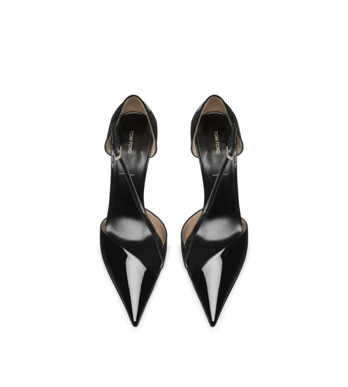 Patent Leather Asymmetric Pump
