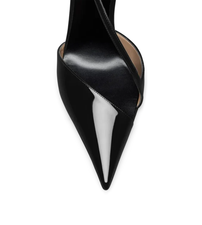 Patent Leather Asymmetric Pump