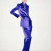 Polka Dot Jacquard Pleated Straight Pants