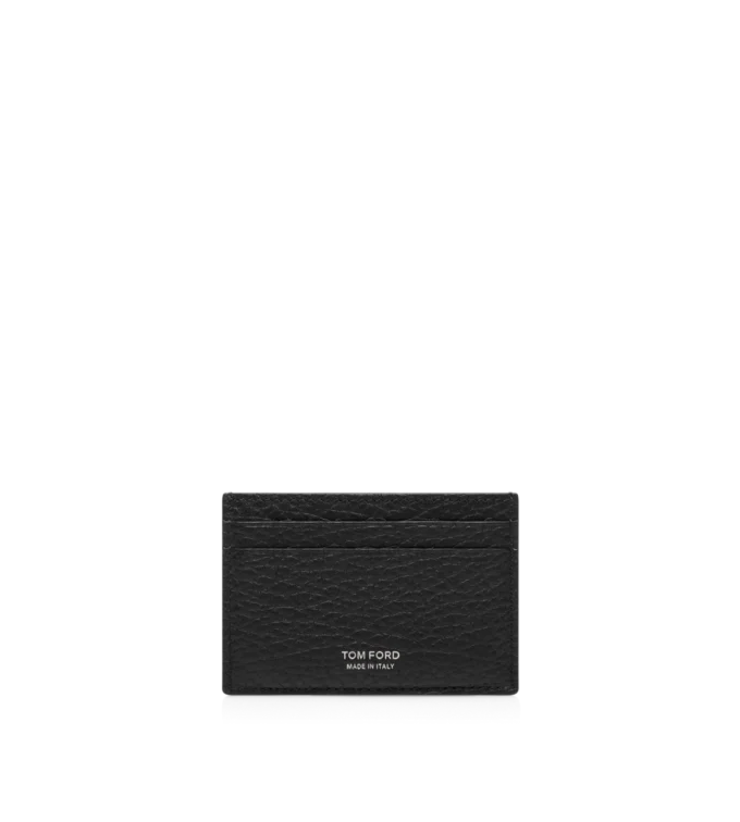 Printed Deer Leather Elongated T Line Classic Card Holder