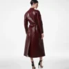 Printed Leather and Washed Duchesse Biker Coat