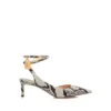 Printed Python Padlock Slingback