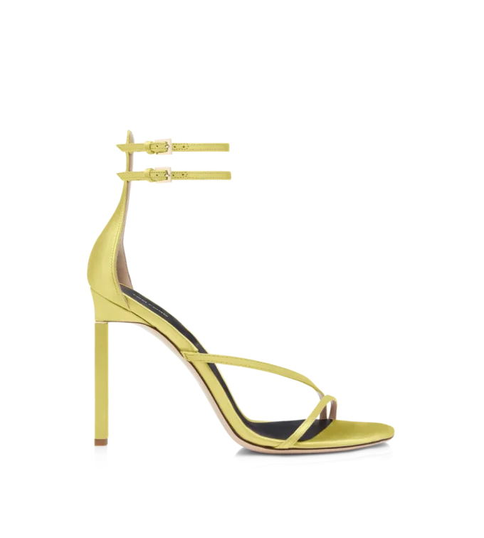 Satin T Ankle Strap Sandal