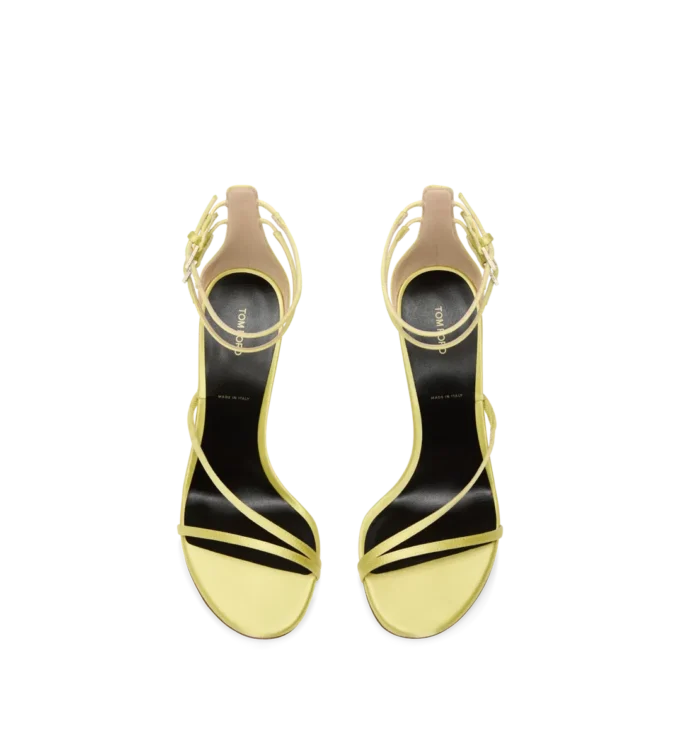 Satin T Ankle Strap Sandal