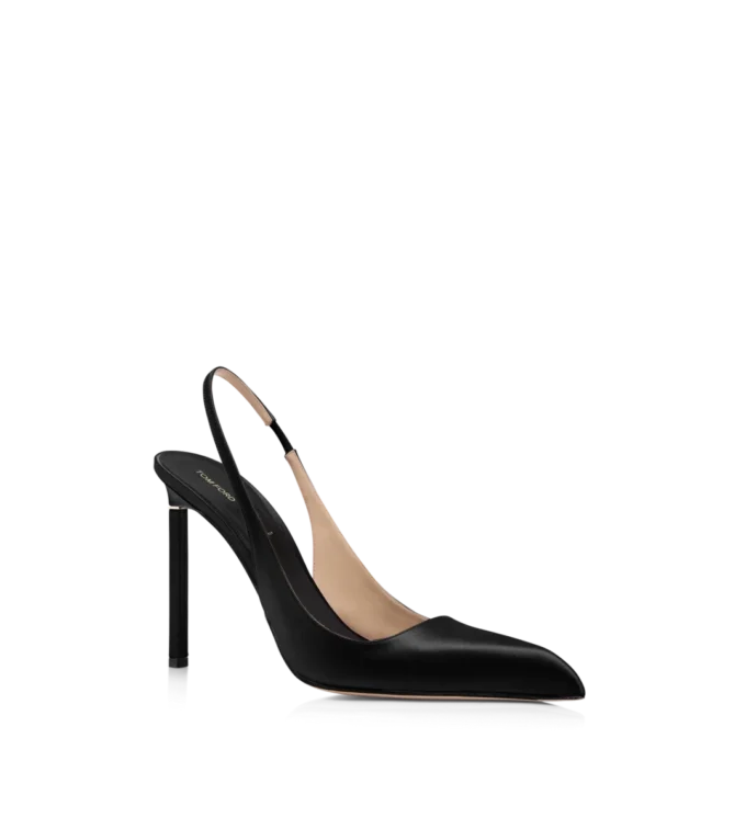 Satin T Slingback